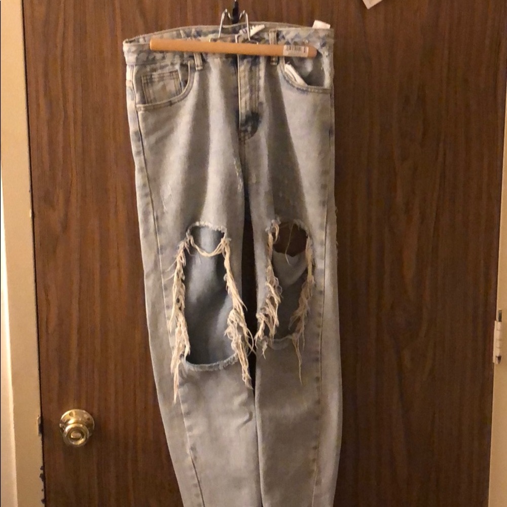 UNIF cut high wastes pants